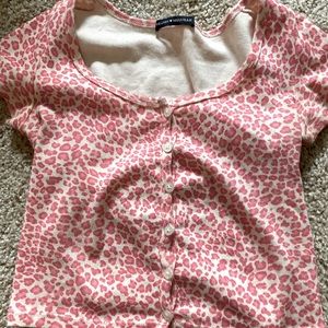 RARE pink cheetah zelly top